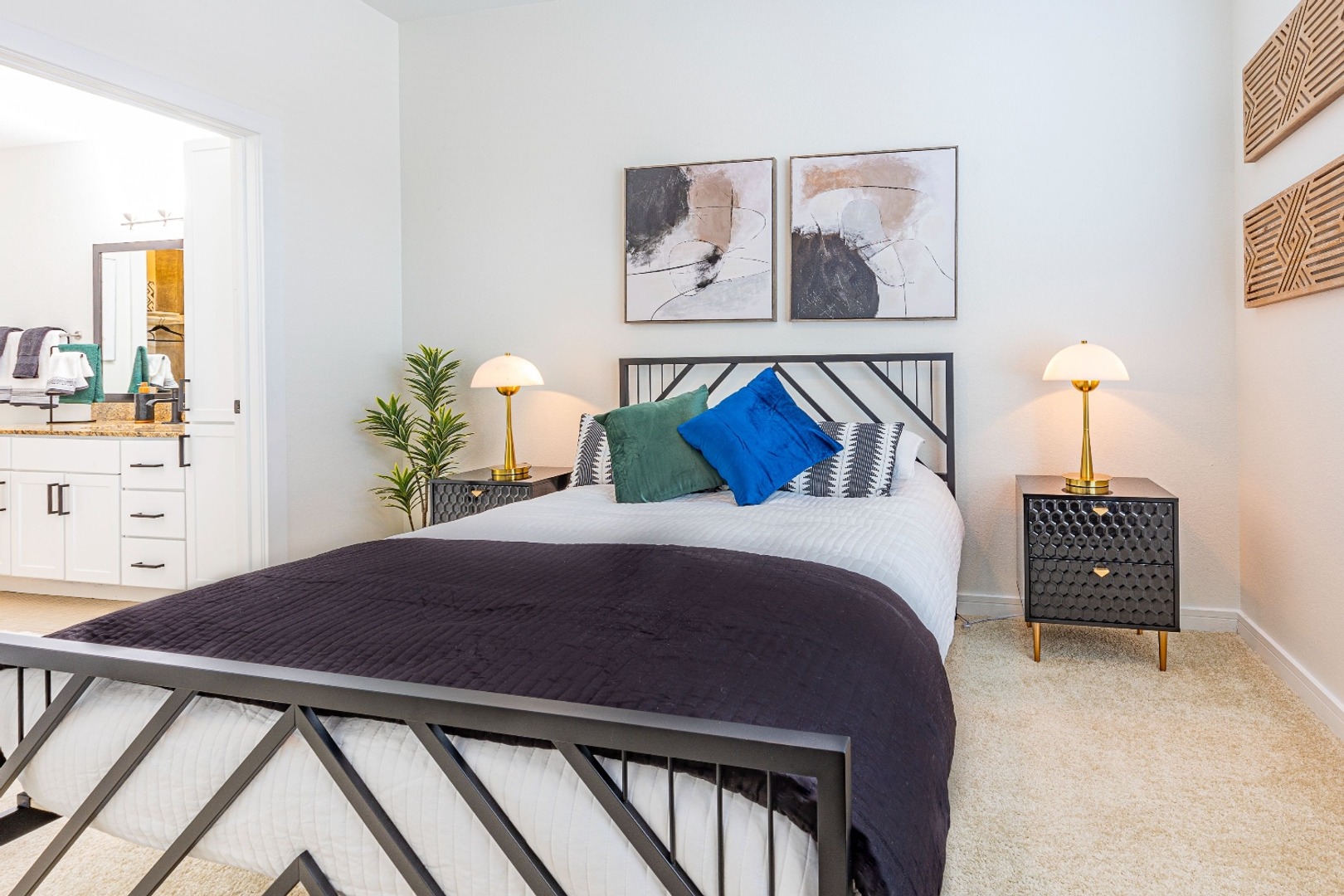 Bedroom with walk in closet